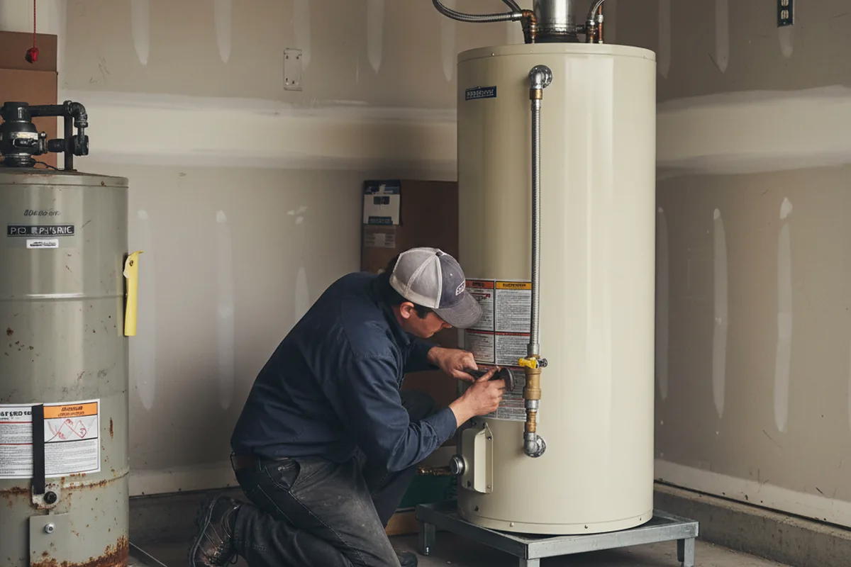 Water heater and shutoff valve replacement in Hyde Park